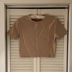 Zara Nude Beige Baby Tee